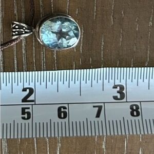 Aquamarine necklace in .925 silver